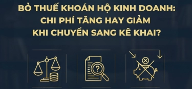 BỎ THUẾ KHOÁN HỘ KINH DOANH: CHI PHÍ TĂNG HAY GIẢM KHI CHUYỂN SANG KÊ KHAI?